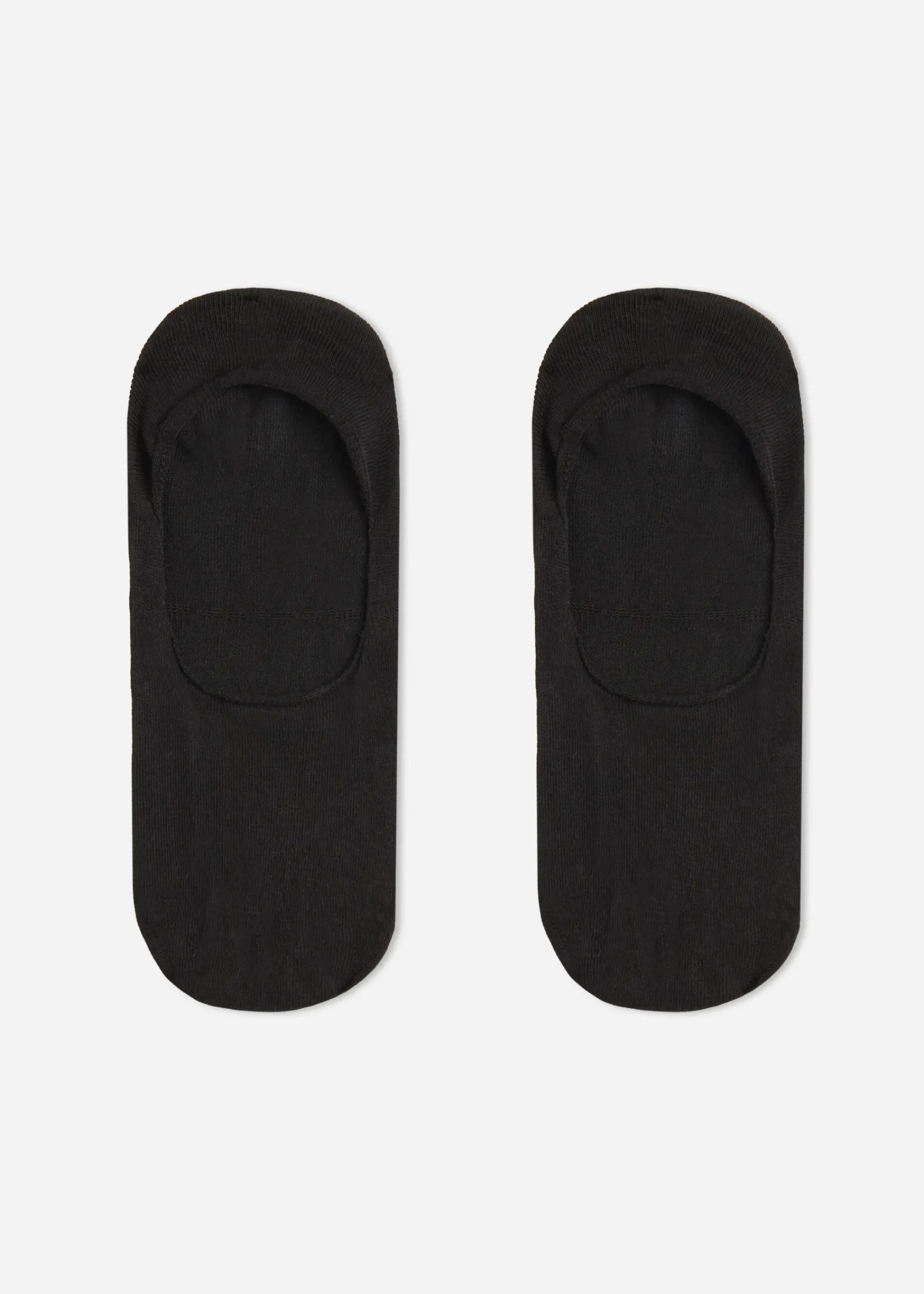 Invisible^Calzedonia Unisex Cotton Invisible Socks 019 - Black