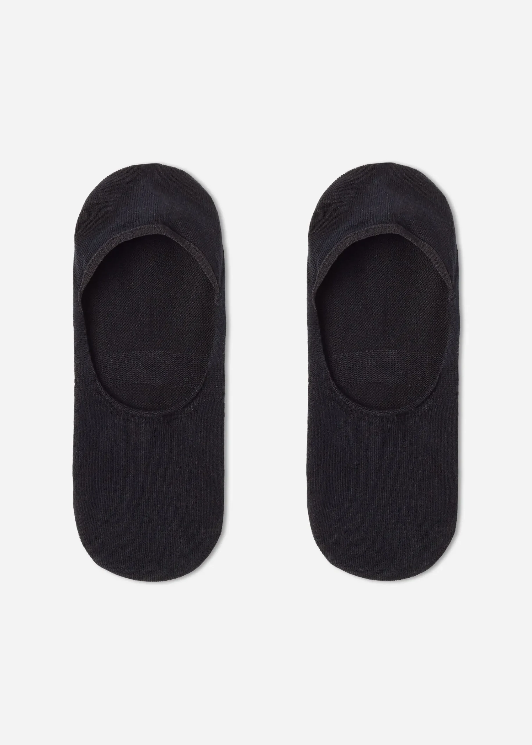 Invisible^Calzedonia Unisex Cotton Invisible Socks 019 - Black