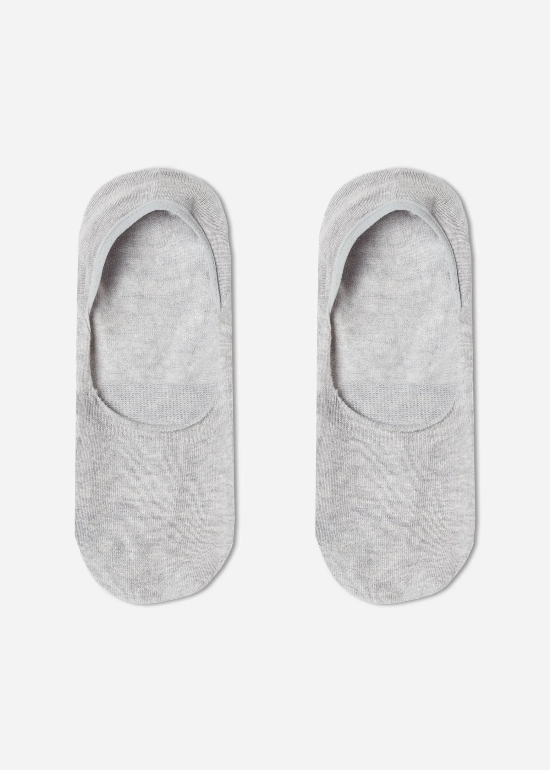 Invisible^Calzedonia Unisex Cotton Invisible Socks 031 - Grey Blend