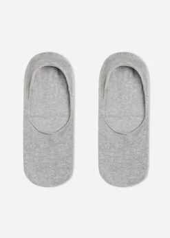 Invisible^Calzedonia Unisex Cotton Invisible Socks 031 - Grey Blend