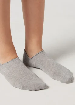 No-Show^Calzedonia Unisex Cotton Pop Socks 031 - Grey Blend