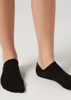No-Show^Calzedonia Unisex Cotton Pop Socks 019 - Black