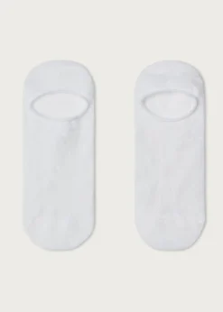 No-Show^Calzedonia Unisex Cotton Pop Socks 001 - White