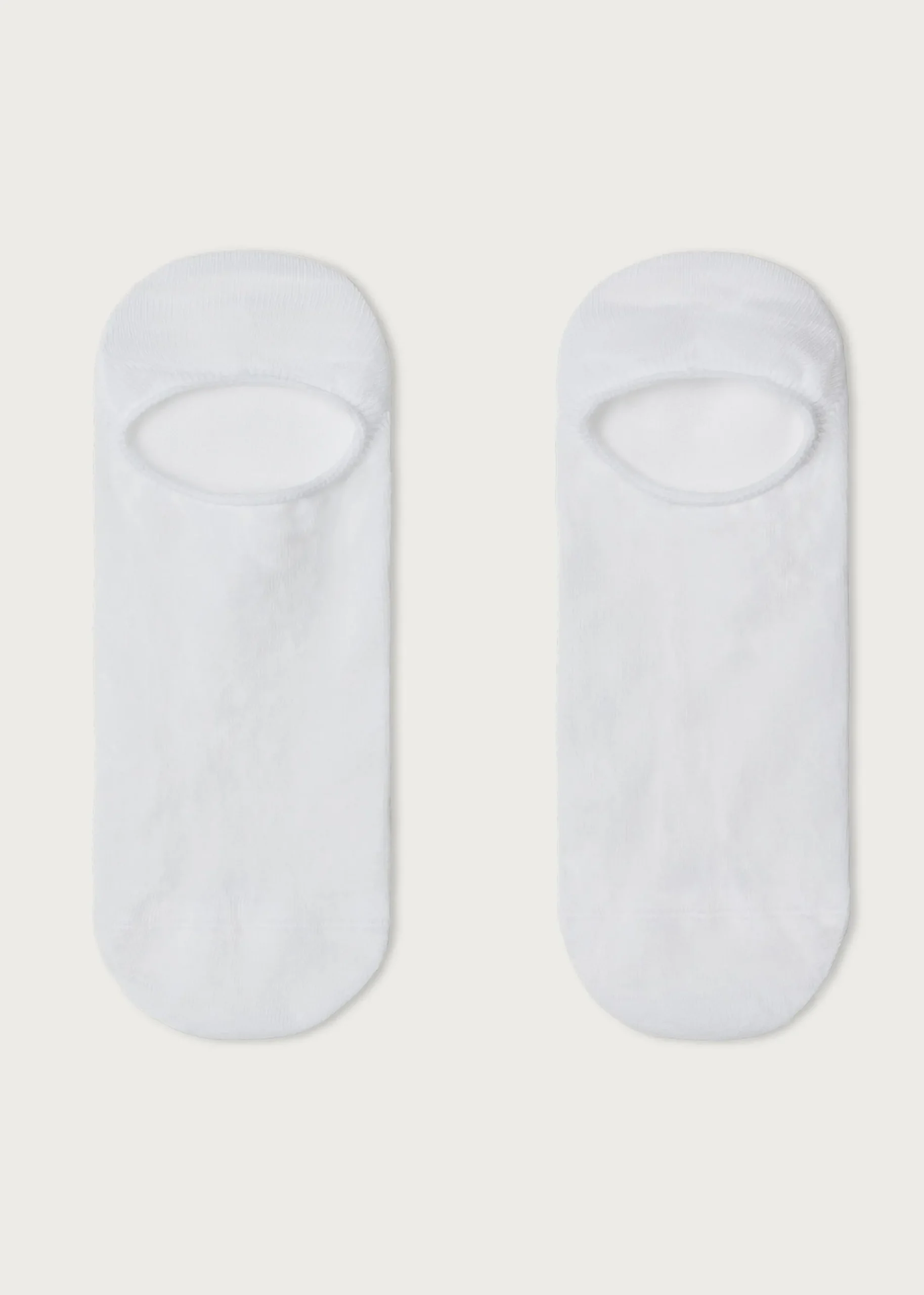 No-Show^Calzedonia Unisex Cotton Pop Socks 001 - White