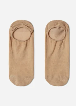 No-Show^Calzedonia Unisex Cotton Pop Socks 412 - Sand-Colored Beige