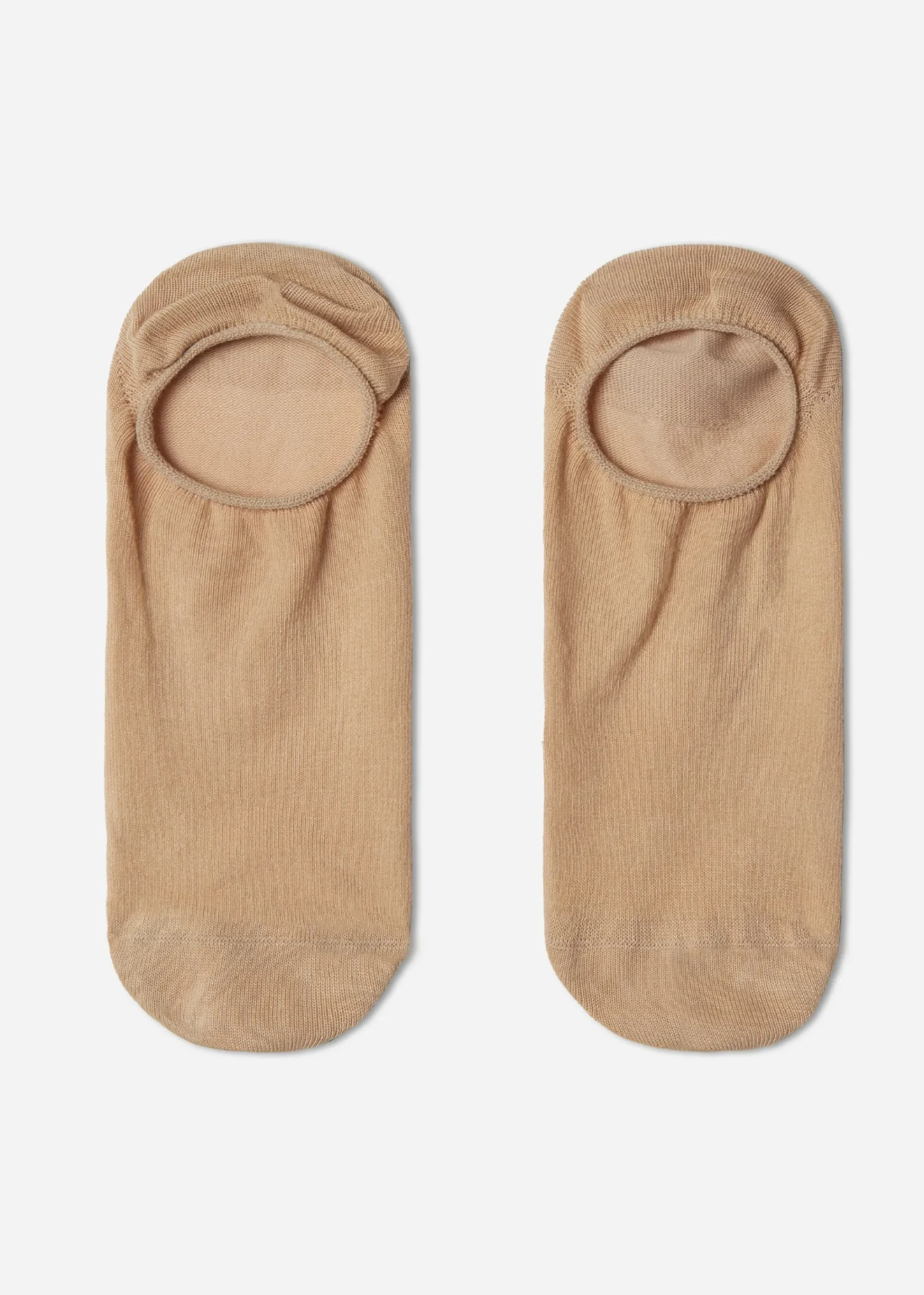 No-Show^Calzedonia Unisex Cotton Pop Socks 412 - Sand-Colored Beige