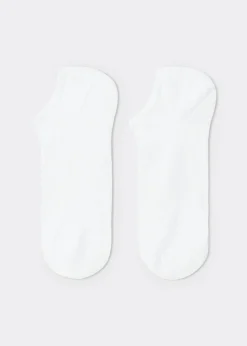 No-Show^Calzedonia Unisex Cotton Pop Socks 001 - White