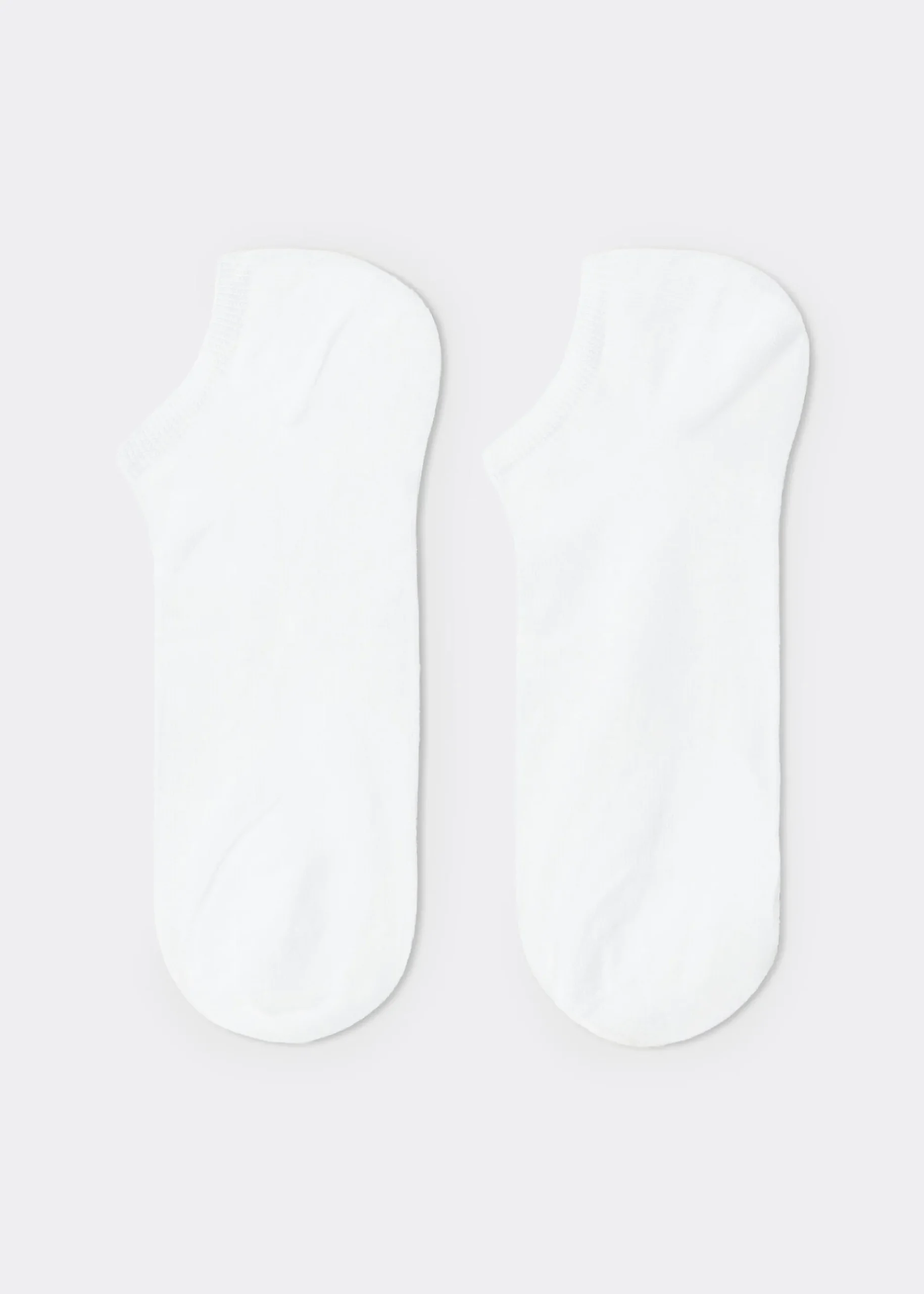 No-Show^Calzedonia Unisex Cotton Pop Socks 001 - White