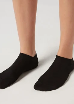 No-Show^Calzedonia Unisex Cotton Pop Socks 019 - Black