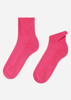 Short Socks^Calzedonia Unisex Crew Sport Socks 9609 - Electric Fuchsia
