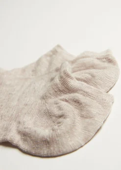 No-Show^Calzedonia Unisex Linen And Viscose No-Show Socks 9199 - Natural