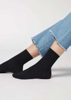 Short Socks^Calzedonia Wool And Cotton Short Socks 016 - Blue