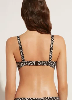 Bikini^Calzedonia Zebra Print Balconette Bikini Top Nairobi 684C - Wild Stripes