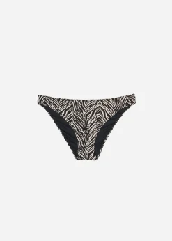 Bikini^Calzedonia Zebra Print Bikini Bottoms Nairobi 684C - Wild Stripes